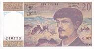 France 20 francs 20 Francs - Debussy - Série G.024 - 1989 - SPL+ - F.66.10 -