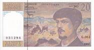 Frankreich 20 Francs - Debussy - Serial G.061 - 1997 - UNC - P.151 20 francs 1997 I / ST