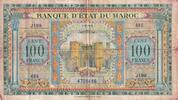 Maroc 100 francs 100 Francs - Meknes - 1943 - Série J189 - F - P.25 -