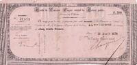 Nle Calédonie 500 francs 500 Francs - Traite du Trésor Public - 28-04-1870 - SUP -