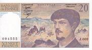 France 20 francs 20 Francs - Debussy - 1980 - Série J.003 - F.66.01 -
