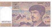 France 20 francs 20 Francs - Debussy - 1989 - Série E.024 - F.66.10 -