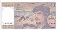 France 20 francs 20 Francs - Debussy - 1990 - Série V.029 - F.66Bis.01 -