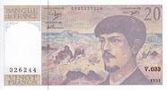 France 20 francs 20 Francs - Debussy - 1991 - Série V.033 - F.66Bis.02 -