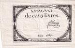 France 5 livres 5 Livres - 10 Brumaire An II (31-10-1793) - Sign Bancey - Série 26890 - L.171 -