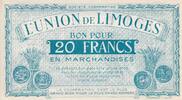 France 20 francs 20 Francs - L'Union de Limoges - 1920 -