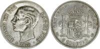 Espagne 5 pesetas 5 Pesetas, Alfonso XII - Armoiries - 1878 (78) EM-M -