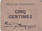 France 5 centimes 5 Centimes - Mines de Graissessac -