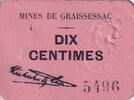 France 10 centimes 10 Centimes - Mines de Graissessac -