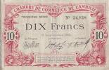France 10 francs 10 Francs - Chambre de Commerce de Cambrai - P.37-25 -