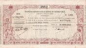 Martinique 1882 5000 Francs - Traite du Trésor Public - Sign. Chazal - 18-10-1882 - Kol.N°46 TTB