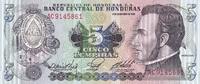 Honduras  5 Lempiras - Morazan - Bataille de Trinidad - 1985 - Série AC - P.63b NEUF