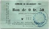 France 50 centimes 50 Centimes Golancourt Commune -