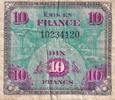 France 10 francs 10 Francs - Drapeau - ND (1944) - Sans série - VF.18.01 -