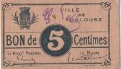 France 5 centimes 5 Centimes - Ville de Toulouse - P.31-177 -