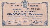 France 25 centimes 25 Centimes - Ville de Fourmies - 1915 - 2éme série - P.59-1080 -