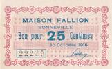 France 25 centimes 25 Centimes - Maison Fallion - Bonneville - 1916 - P.74-13 -