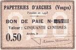 France 50 centimes 50 Centimes - Papeteries d'Arches - P.88-01 -