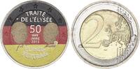 Allemagne  2 Euros - Traité de lElysée - Colorisée - G (Karlsruhe) - 2013 SPL