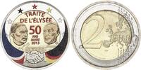 Allemagne  2 Euros - Traité de lElysée - Colorisée - G (Karlsruhe) - 2013 SPL