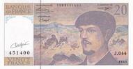 France 20 francs 20 Francs - Debussy - Signé Vigier - 1993 - Série J.044 - F.66BIS.05 -