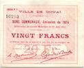 France 20 francs 20 Francs Douai Commune - 1914 -