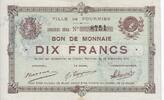 France 10 francs 10 Francs Fourmies Commune - 1915 -