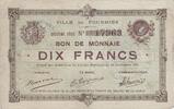 France 10 francs 10 Francs Fourmies Commune - 1915 -