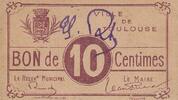France 10 10 centimes Toulouse Emission Municipale -
