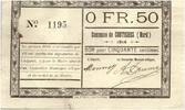 France 50 centimes 50 Centimes Coutiches Commune - 1914 -