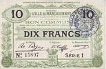Frankreich 10 F Marchiennes 10 f 24/10/1915 II / VZ