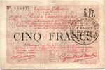 France 5 francs 5 Francs Douai Commune - 1916 -
