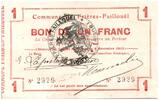 France 1 franc 1 Franc Frieres-Faillouel Commune - 1915 -