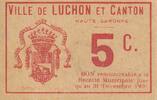 France 5 centimes 5 Centimes Luchon Emission Municipale -