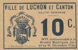 France 10 10 centimes Luchon Emission Municipale -