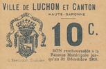 France 10 10 centimes Luchon Emission Municipale -
