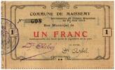 France 1 franc 1 Franc Maissemy Commune - N608 - 1915 -