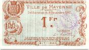 France 1 franc 1 Franc Mayenne Ville - 1917 -