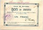 France 1 franc 1 Franc Mayenne Ville -