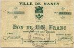 France 1 franc 1 Franc Nancy Ville -