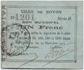 France 1 franc 1 Franc Noyon Ville - 1915 -