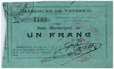 France 1 franc 1 Franc Vendeuil Commune - 1914 -