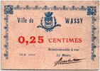 France 25 centimes 25 Centimes Wassy Ville - 1918 -