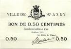 France 50 centimes 50 Centimes Wassy Ville - 1915 -
