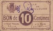 France 10 10 centimes Toulouse Emission Municipale -