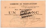 France 1 franc 1 Franc Tugny-Et-Pont Commune - 1914 -