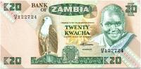 Zambie 20 kwacha 20 Kwacha Pres K. Kaunda - Femme (1986-1988) -