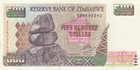 Zimbabwe 500 dollars 500 Dollars Chiremba - Hwange - 2004 -