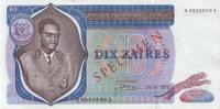 Congo (RDC) 10 zaires 10 Zaires Prés. Mobutu, léopard - 1971 -