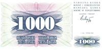 Bosnie-Herzégovine 1000 dinara 1000 Dinara - Pont Mostar - 1992 -